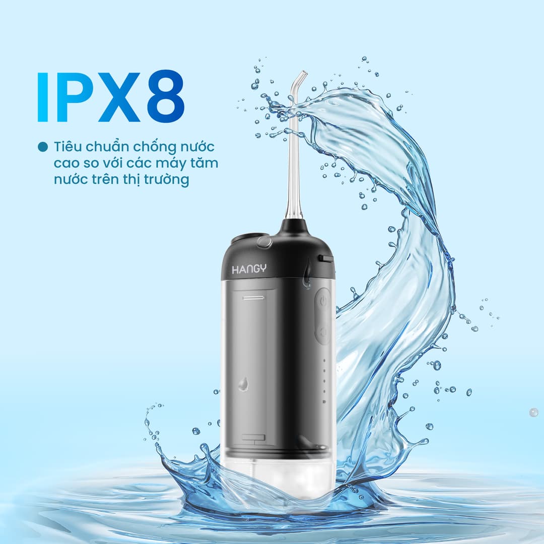Máy tăm nước gấp gọn O16 HANGY | Chống nước cao IPX8, Công nghệ tia nước mới sạch sâu êm ái, Đổi mới trong 12 tháng - Ảnh 7