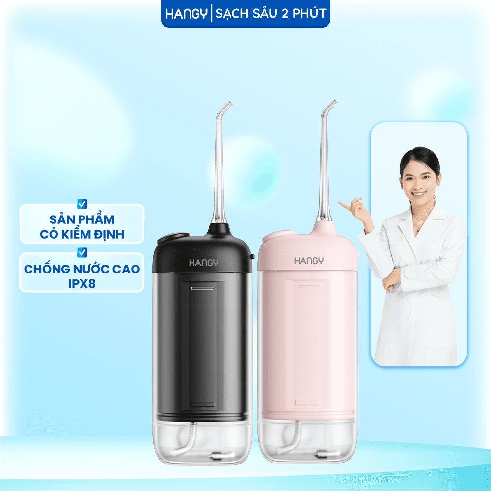 Máy tăm nước gấp gọn O16 HANGY | Chống nước cao IPX8, Công nghệ tia nước mới sạch sâu êm ái, Đổi mới trong 12 tháng - Ảnh 1