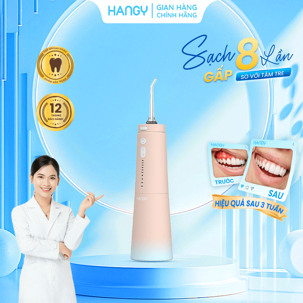 Máy tăm nước HANGY HG23 PRO chống thấm nước [BẢO HÀNH ĐỔI MỚI 12 THÁNG] - Ảnh 3