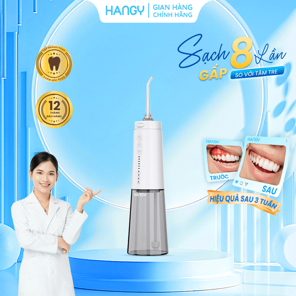 Máy tăm nước HANGY HG23 PRO chống thấm nước [BẢO HÀNH ĐỔI MỚI 12 THÁNG] - Ảnh 4