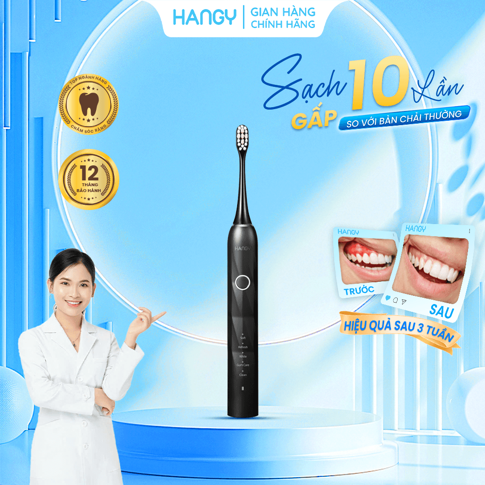 Bàn chải điện HANGY chuẩn nha khoa HY23 Pro [Bảo hành 2 năm] - Ảnh 3